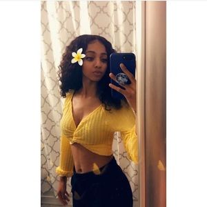 Yellow crop top